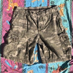 No boundaries cargo shorts with unique stitching on pockets and durable material
